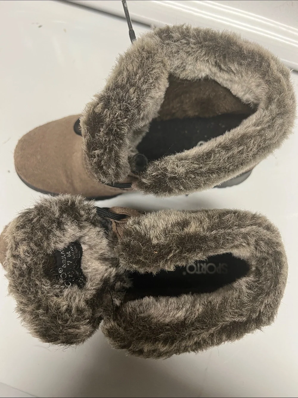 Sporto Brown Faux-Fur Winter Ankle Boots